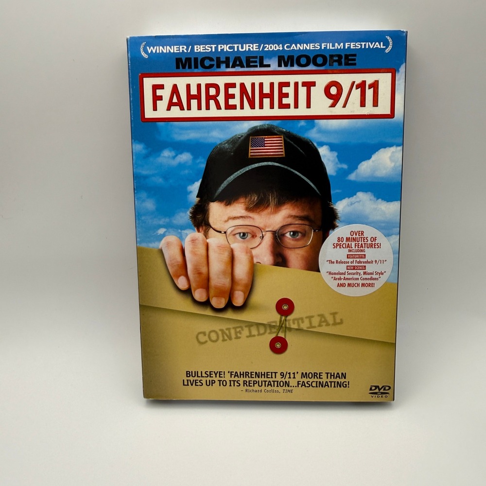 Fahrenheit 9/11 DVD Michael Moore Documentary 2004 Cannes Winner New Sealed